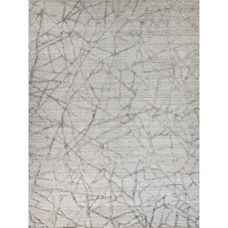 Windsor Handloomed Wool/Bamboo Silk Gray 14'x18' Area Rug