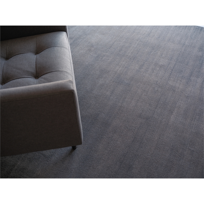 Velutto Modern Handloomed Silky Nylon Gray 2'x3' Area Rug