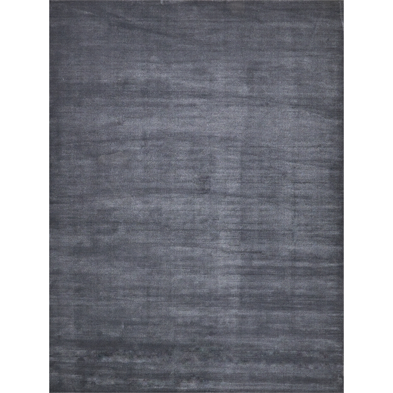 Velutto Modern Handloomed Silky Nylon Gray 2'x3' Area Rug