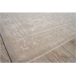 Velvet Hand-Knotted Silk Ivory/Silver 12'x15' Area Rug