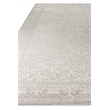 Velvet Hand-Knotted Silk Ivory/Silver 3'x9'6