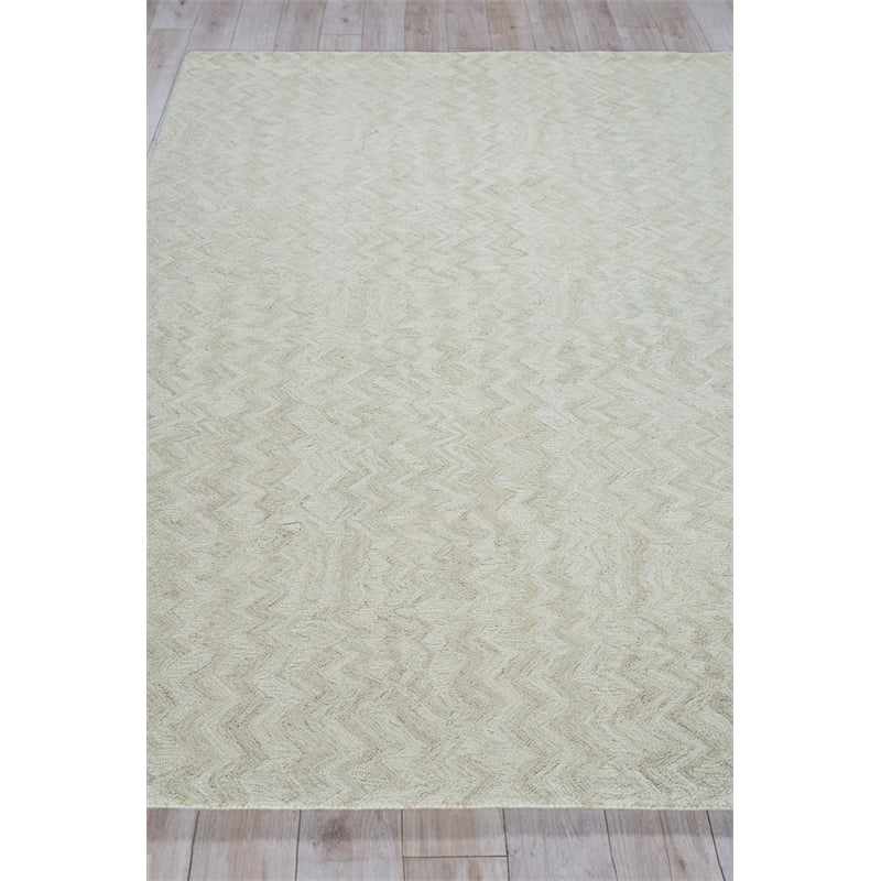 Veneta Hand-Tufted New Zealand Wool Beige 2'x3' Area Rug