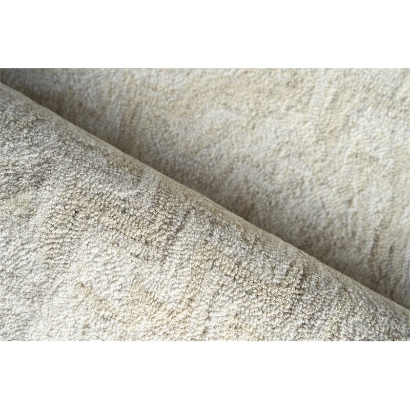 Veneta Hand-Tufted New Zealand Wool Beige 2'x3' Area Rug