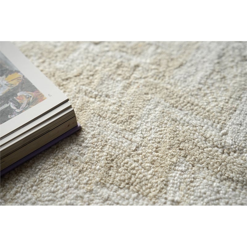 Veneta Hand-Tufted New Zealand Wool Beige 2'x3' Area Rug