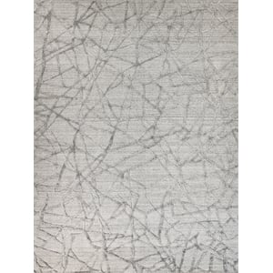 Windsor Handloomed Wool/Bamboo Silk Gray 4'x6' Area Rug