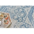Vintage Looms Power Loom Polyester Light Blue/Blue 2'x3' Area Rug