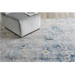 Vintage Looms Power Loom Polyester Light Blue/Beige 4'x12' Area Rug