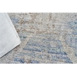 Vintage Looms Power Loom Polyester Light Blue/Beige 4'x12' Area Rug