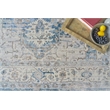 Vintage Looms Power Loom Polyester Blue/Beige 4'x12' Area Rug