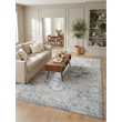 Vintage Looms Power Loom Polyester Blue/Beige 6'x9' Area Rug