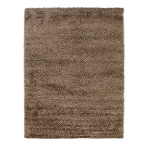 Viscose Shaggy Shag Viscose Chocolate 8'x10' Area Rug