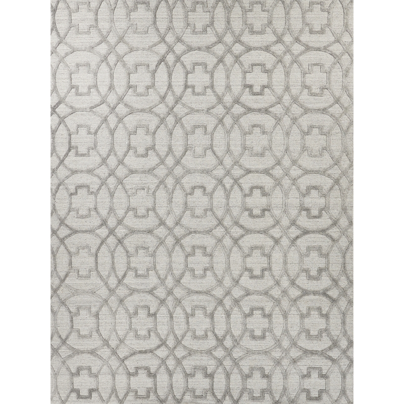 Windsor Handloomed Wool/Bamboo Silk Light Silver 6'x9' Area Rug