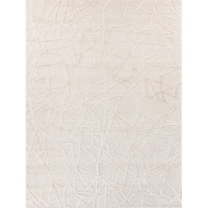 Windsor Handloomed Wool/Bamboo Silk Silver 4'x6' Area Rug