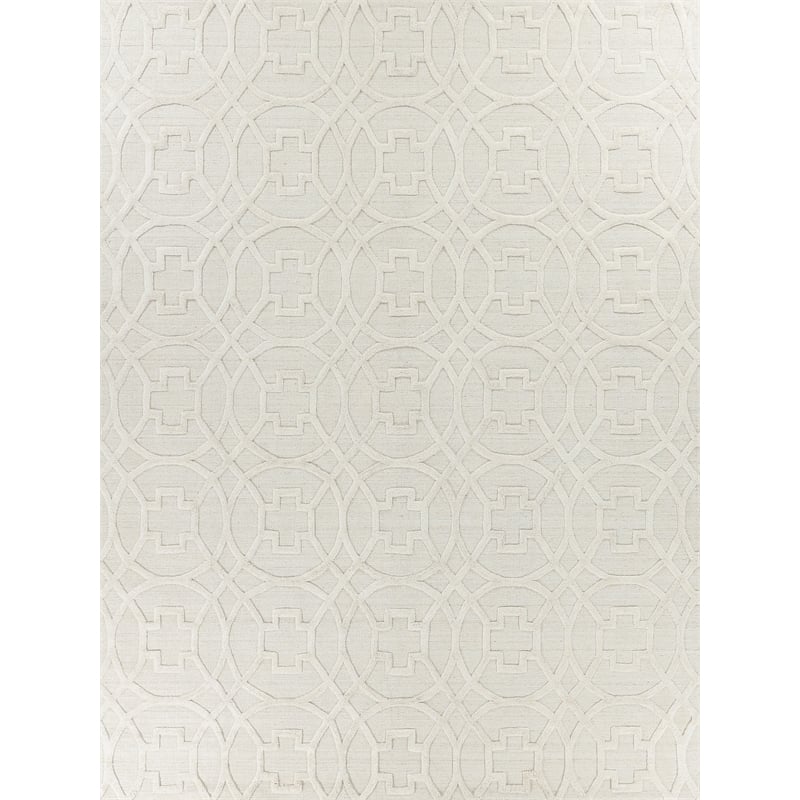 Windsor Handloomed Wool/Bamboo Silk Beige 14'x18' Area Rug