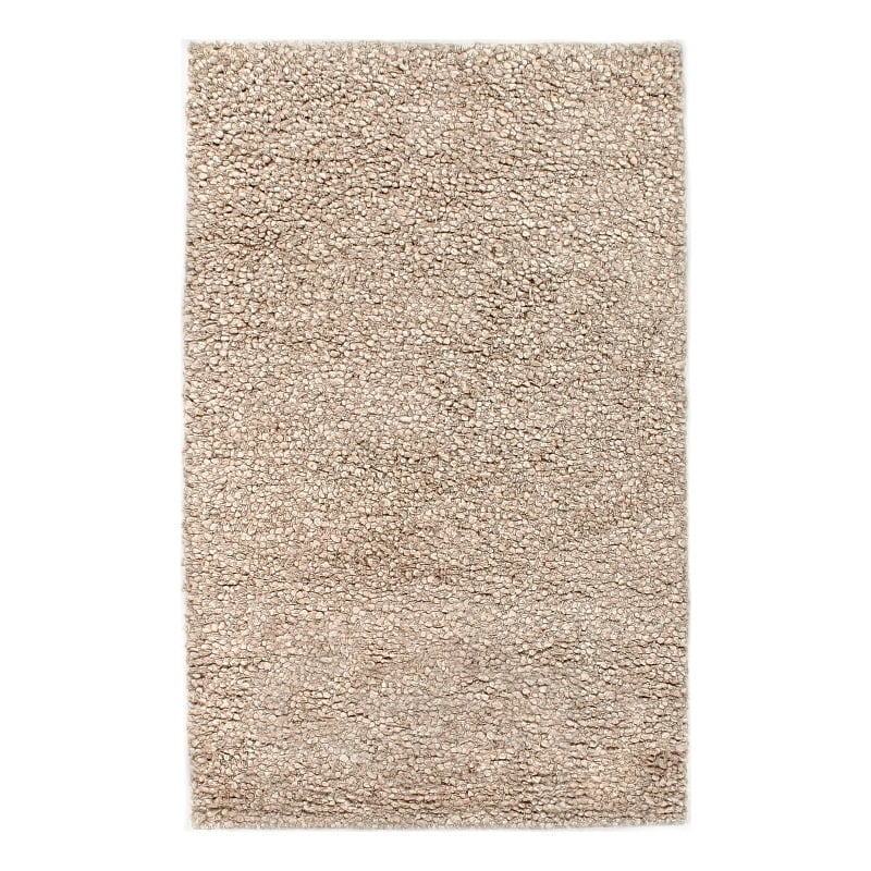 Wool Shaggy Hand-Knotted New Zealand Wool Beige 10'x14' Area Rug