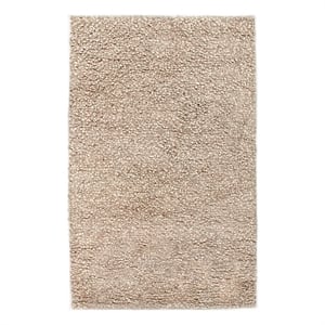 Wool Shaggy Hand-Knotted New Zealand Wool Beige 10'x14' Area Rug