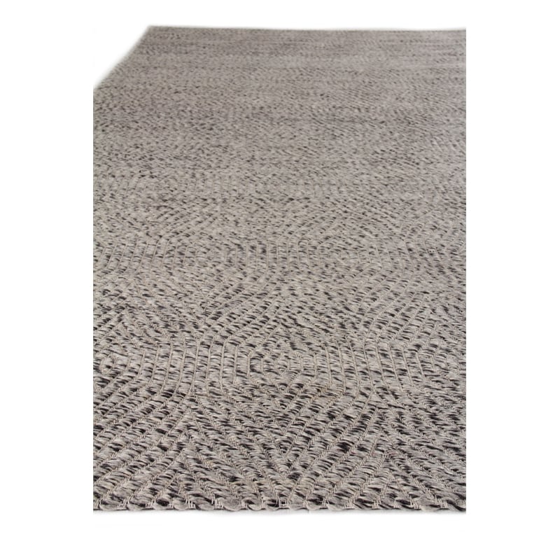 Woven Earth Flatweave New Zealand Wool Silver 6'x9' Area Rug