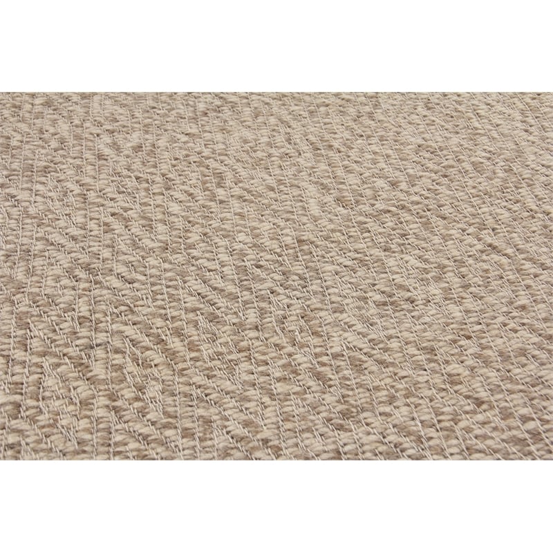 Woven Earth Flatweave New Zealand Wool Beige 6'x9' Area Rug