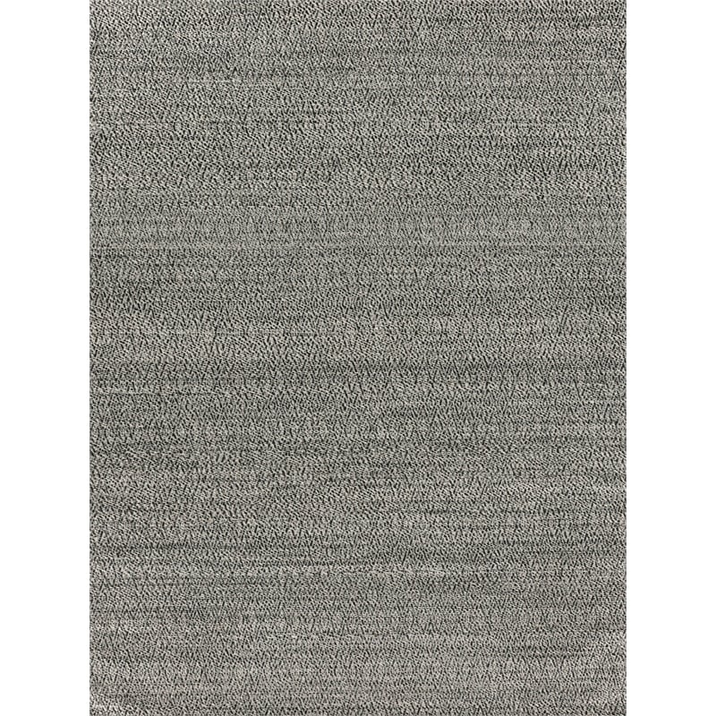 Woven Earth Flatweave New Zealand Wool Black 8'x10' Area Rug