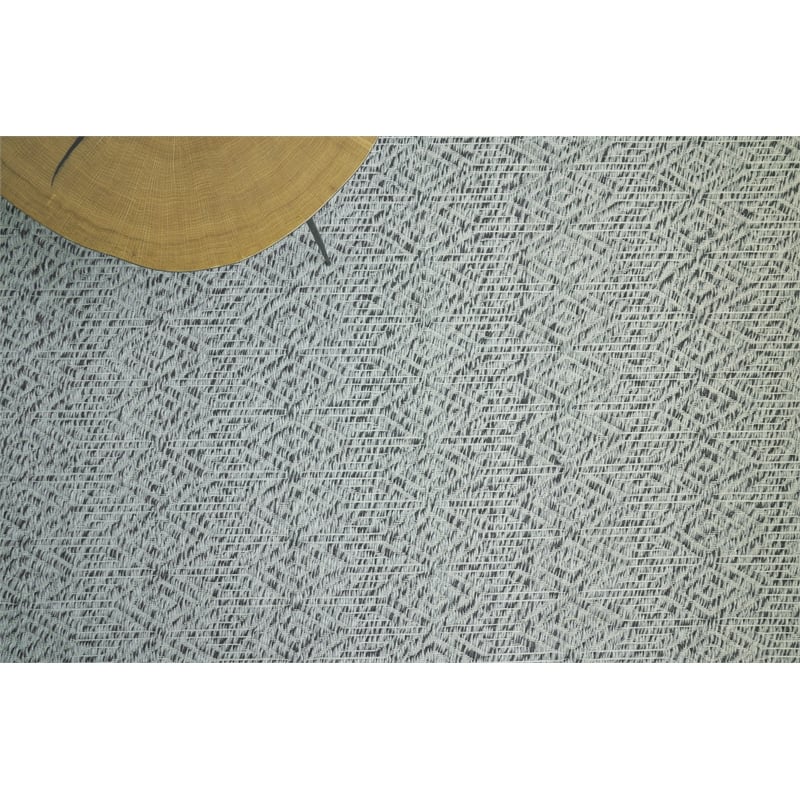Woven Earth Flatweave New Zealand Wool Silver 10'x14' Area Rug
