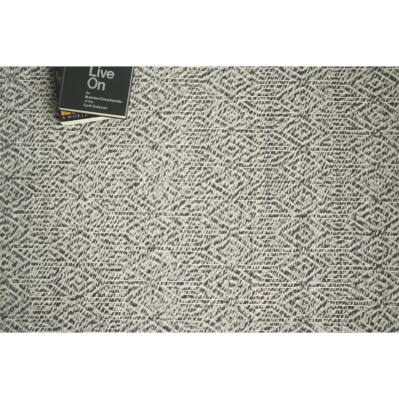 Woven Earth Flatweave New Zealand Wool Black 10'x14' Area Rug