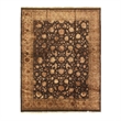 Hand-Knotted Wool/Silk Charcoal/Beige 12'x15' Area Rug