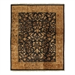 Hand-Knotted Wool/Silk Black/Gold 12'x14' Area Rug
