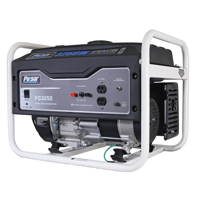 Pulsar 3250 Watt Gasoline Portable Generator in Black