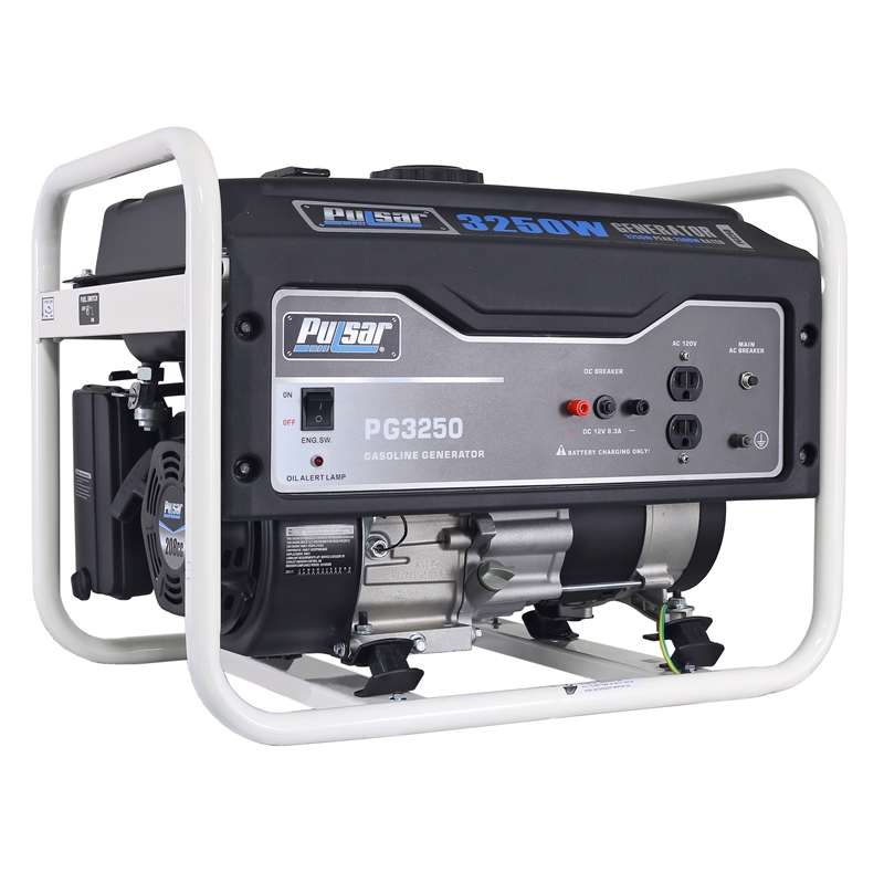 Pulsar 3250 Watt Gasoline Portable Generator in Black