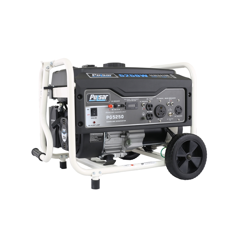 Pulsar 5250 Watt Gasoline Portable Generator in Black