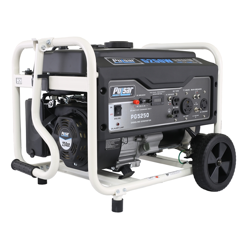 Pulsar 5250 Watt Gasoline Portable Generator in Black