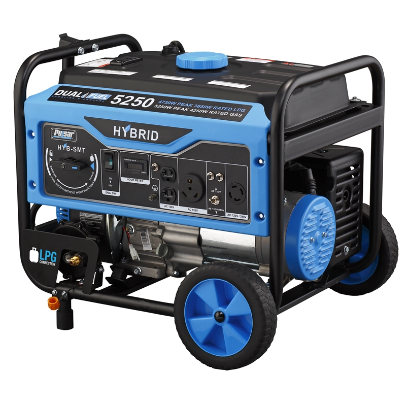 Pulsar 5250 Watt Dual-Fuel Portable Generator in Black