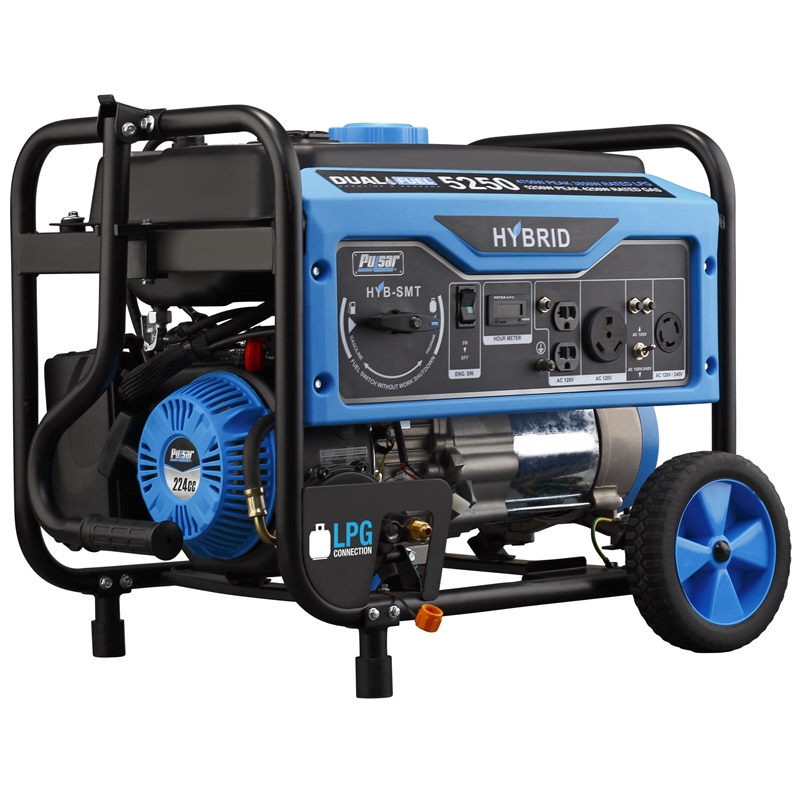 Pulsar 5250 Watt Dual-Fuel Portable Generator in Black