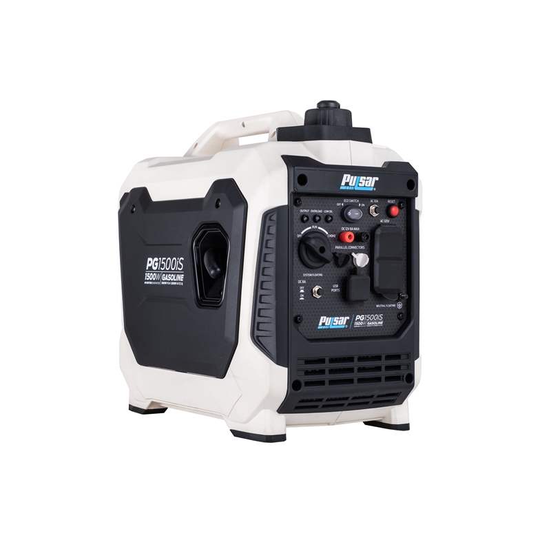 Pulsar 1500W Quiet Portable Inverter Generator in White
