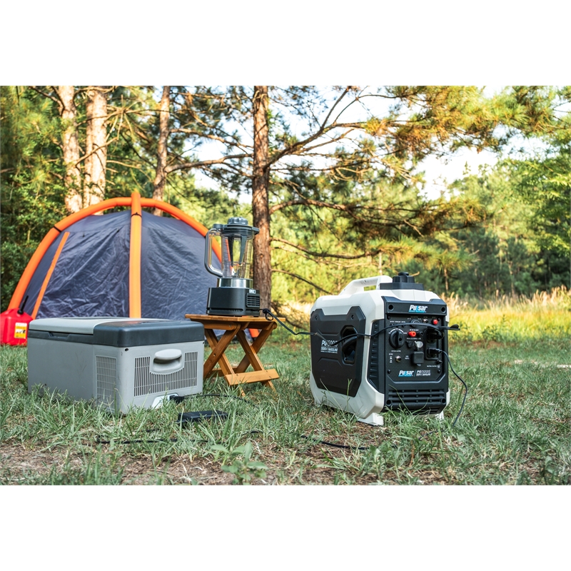 Pulsar 1500W Quiet Portable Inverter Generator in White