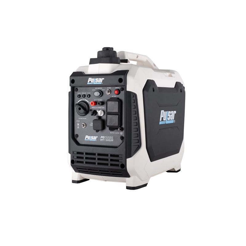 Pulsar 1500W Quiet Portable Inverter Generator in White