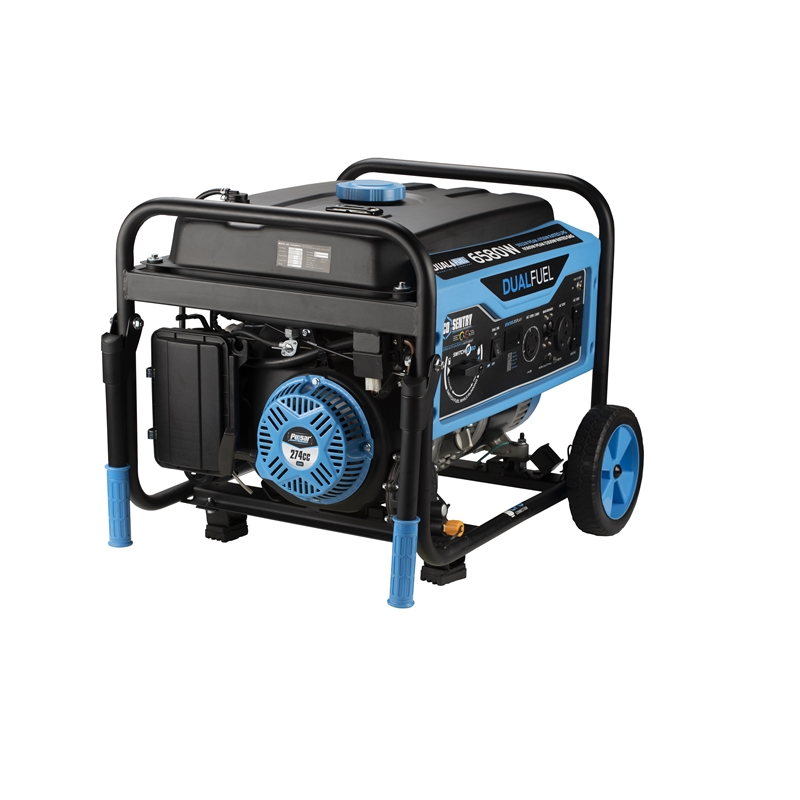 Pulsar 6580 Watt Dual-Fuel Portable Generator in Blue