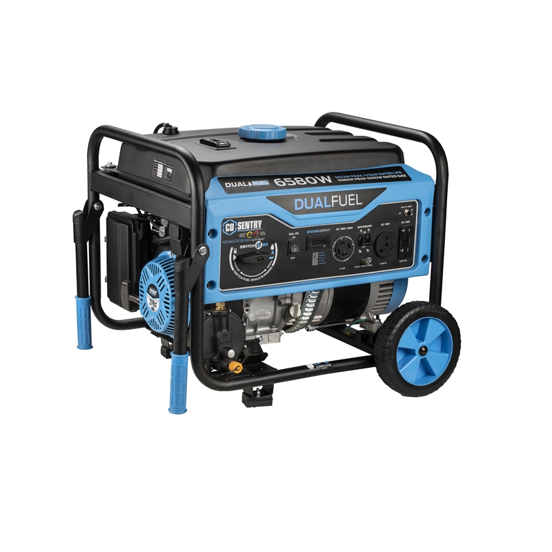 Pulsar 6580 Watt Dual-Fuel Portable Generator in Blue