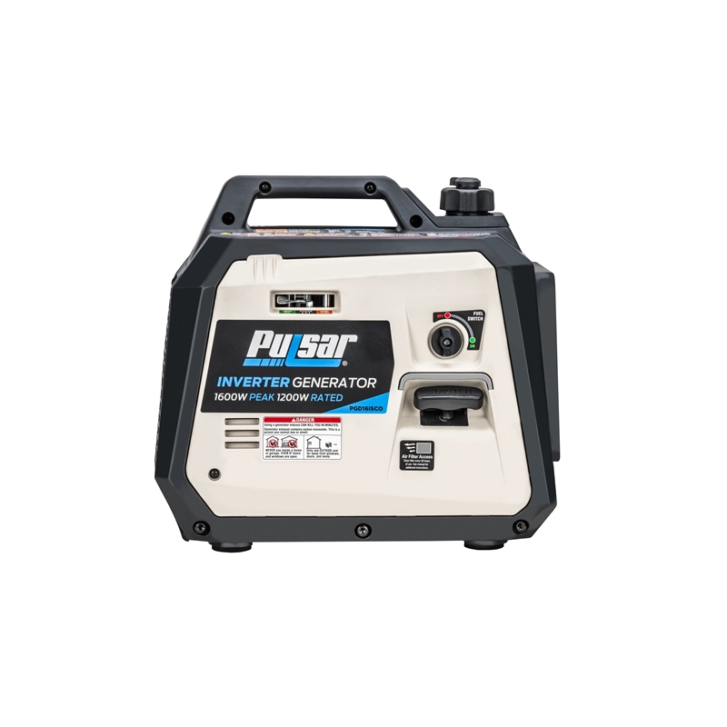 Pulsar 1600W Quiet Portable Inverter Generator in White