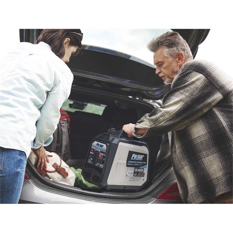 Pulsar 1600W Quiet Portable Inverter Generator in White