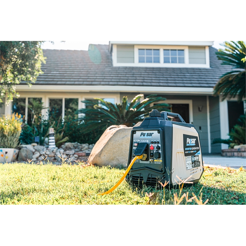 Pulsar 1600W Quiet Portable Inverter Generator in White