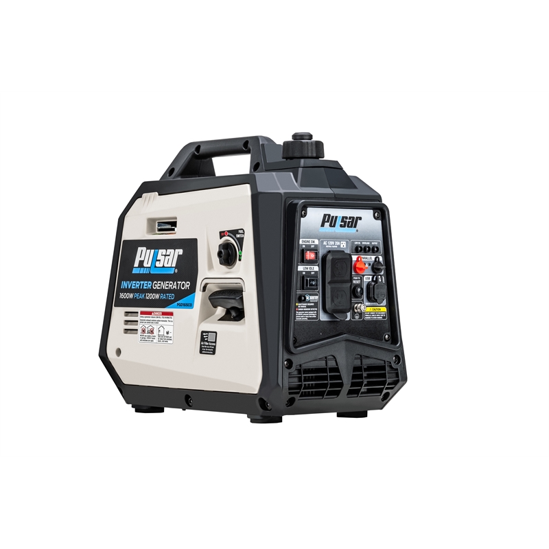 Pulsar 1600W Quiet Portable Inverter Generator in White