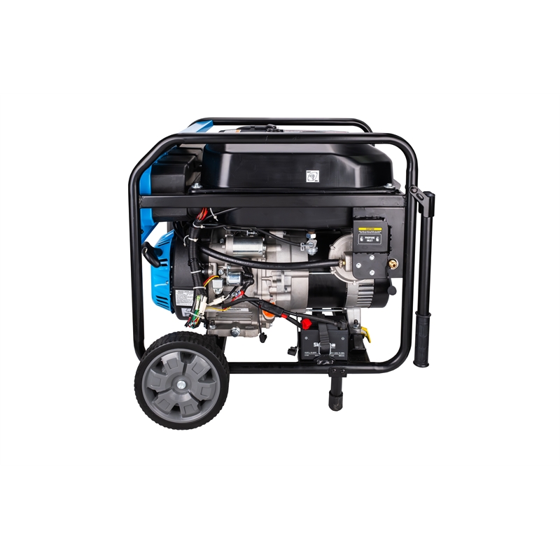Pulsar 9000 Watt Dual-Fuel Generator with Electric Start in Blue