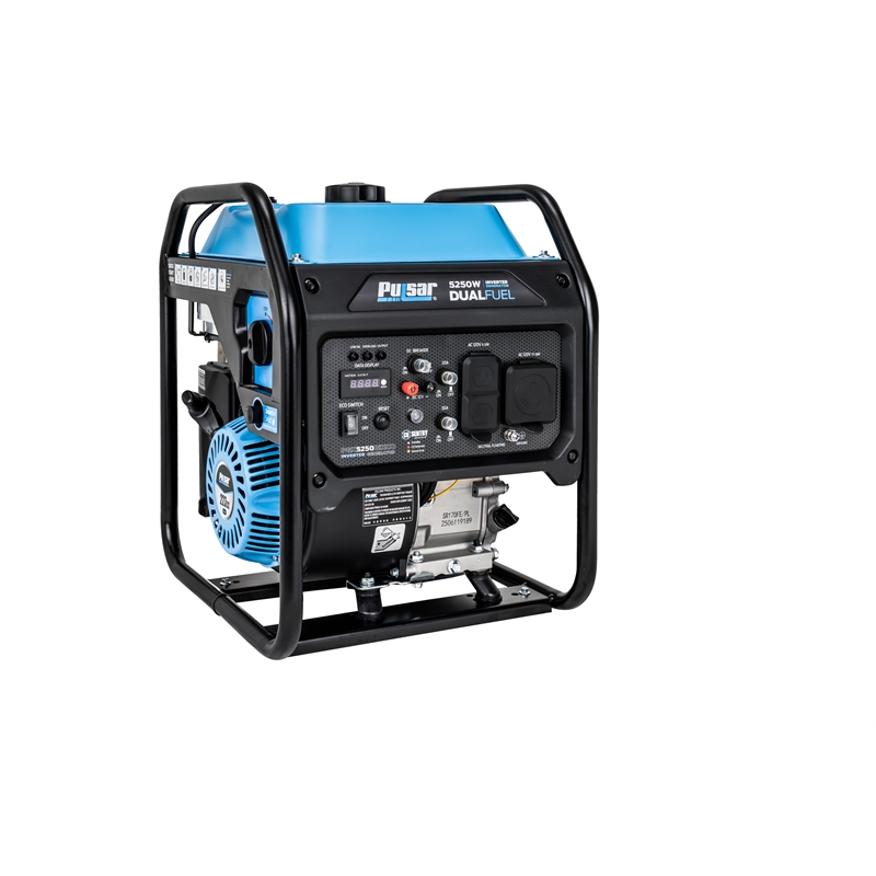 Pulsar 5250 Watt Dual Fuel Inverter Generator in Blue