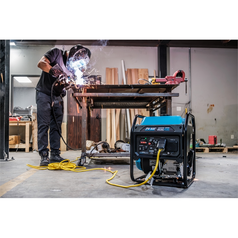 Pulsar 5250 Watt Dual Fuel Inverter Generator in Blue