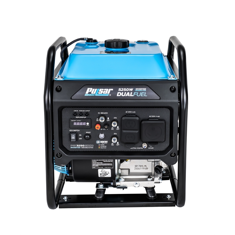 Pulsar 5250 Watt Dual Fuel Inverter Generator in Blue