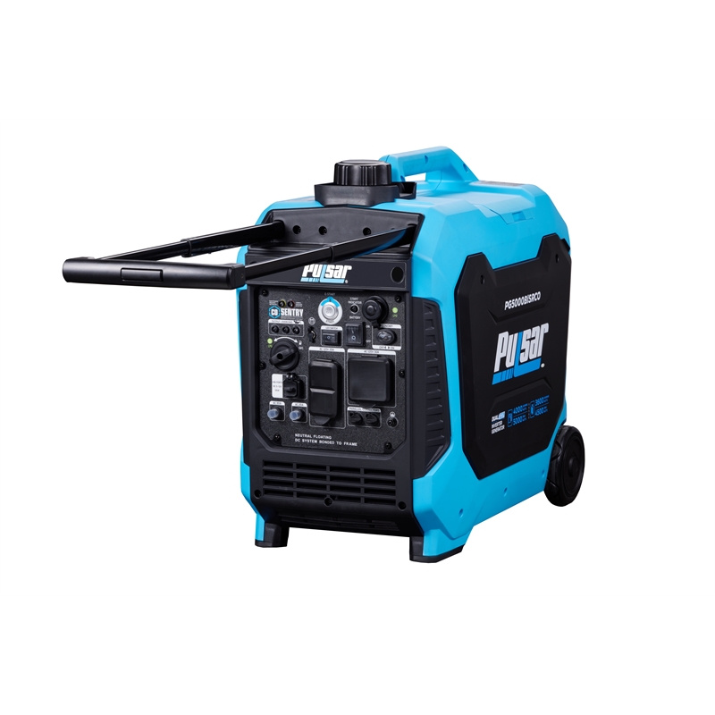 Pulsar 5000 Watt Dual Fuel RV Ready Inverter Generator with Remote Start in Blue