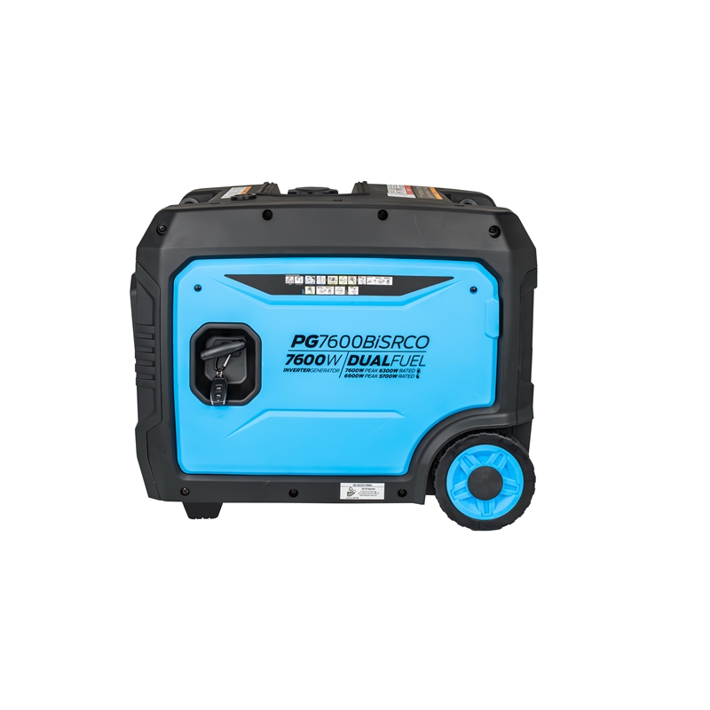 Pulsar 7600 Watt Dual Fuel Inverter Generator with Remote Start in Blue