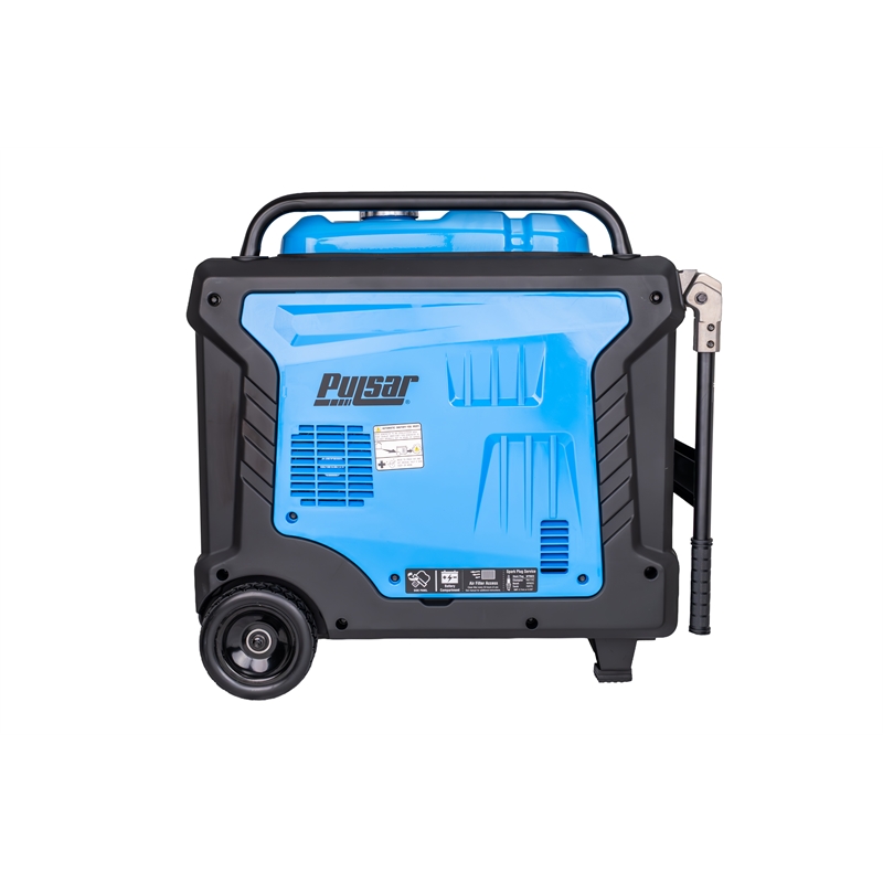 Pulsar 12500 Watt Tri-Fuel Portable Inverter Generator with Remote Start in Blue