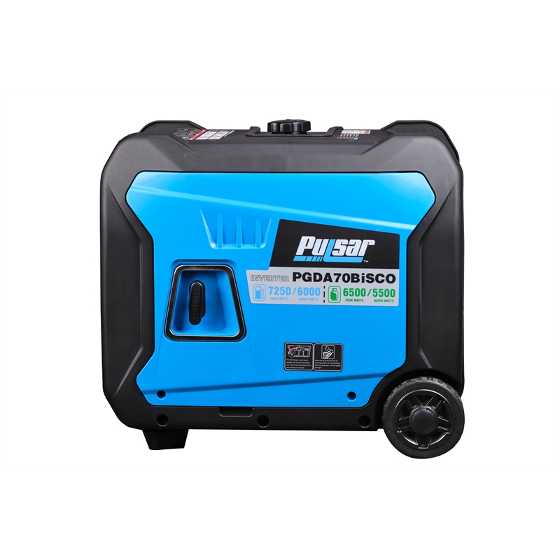 Pulsar 7250 Watt Super Quiet Dual Fuel Inverter Generator w/ Remote Start- Blue